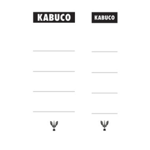 KABUCO Ordner-Einsteckschilder, schmal für 50 mm...