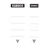 KABUCO Ordner-Einsteckschilder, schmal für 50 mm Ordner, weiß