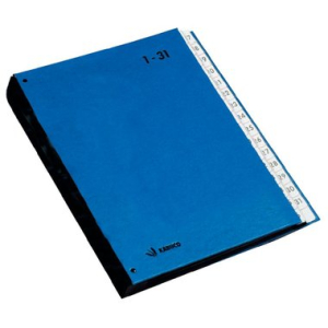 KABUCO Pultordner, 32 F&auml;cher 1-31, blau