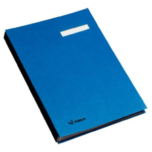 KABUCO Unterschriftsmappe, 20 F&auml;cher, blau