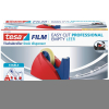 tesa Easy Cut Tischabroller Professional - leer für Rollen bis 66 m x 25 mm - rot/blau