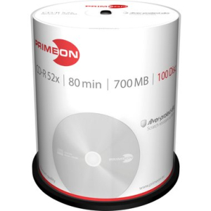 Primeon CD-R 80 Min./700 MB, silver-protect-disc,...