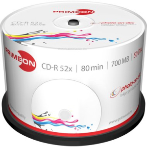 Primeon CD-R 80 Min./700 MB, bedruckbar, photo-on-disc,...