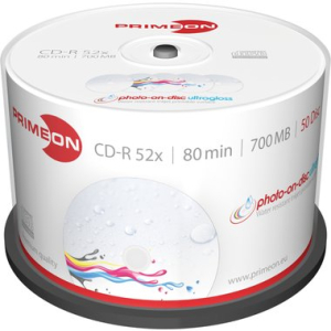 Primeon CD-R 80 Min./700 MB, bedruckbar, photo-on-disc,...