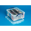 Really Useful Box  Universalbox - für 93 CDs oder 44 DVDs - Volumen 18 Liter - transparent weiß