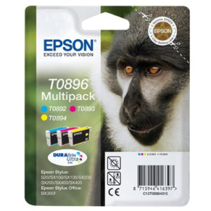 Epson Inkjet-Patrone, Nr. T0895, 4-farbig DURABrite Ultra...