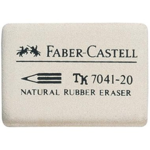 Faber-Castell Radierer Kautschuk  wei&szlig;