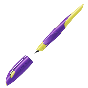 STABILO EASYbirdy ergonomischer Schulfüller - Feder M - Rechtshänder - violett + gelb