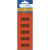 Herma 1680 Textetiketten für Ordner - „2020“ - 60 x 26 mm - rot - 100 Stück
