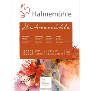 Hahnem&uuml;hle Aquarellblock - 300 g/m&sup2; - rau - 30...