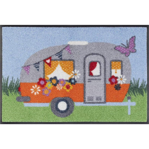 wash+dry Schmutzfangmatte Happy Camping - 40 x 60 cm