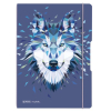herlitz my.book flex Notizheft - DIN A4 - Wild Animals Wolf - liniert+kariert - 2 x 40 Blatt