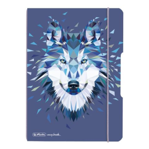 herlitz my.book flex Notizheft - DIN A5 - Wild Animals Wolfs - punktiert - 40 Blatt
