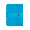 herlitz Dokumententasche - DIN A5 - PP - zum Abheften - transparent blau - mit Druckknopfverschluss