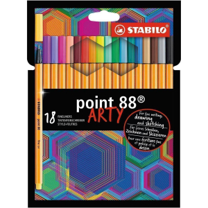 STABILO point 88 ARTY Fineliner - 0,4 mm - 18er Set