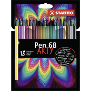 STABILO Pen 68 ARTY Filzstift - M - 1 mm - 18er Set
