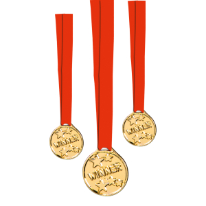 STYLEX Medaillen - Winner - Kunststoff - 6 Stück
