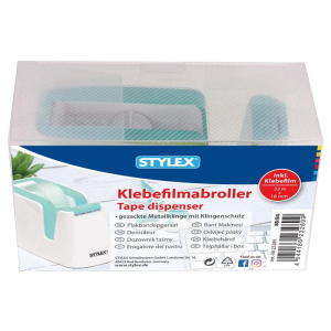 Stylex Klebefilm-Tischabroller - inkl.1 Rolle Klebefilm -...