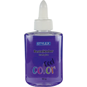 STYLEX Bastelkleber Cool Color - 90 g - in 5 Farben sortiert - 1 Stück