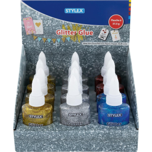 STYLEX Glitter Glue - 37,5 g - 4 Farben sortiert