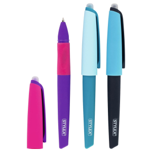 Stylex Korrektur Gelschreiber - 0,7 mm - radierbar - Schreibfarbe blau - farbig sortiert