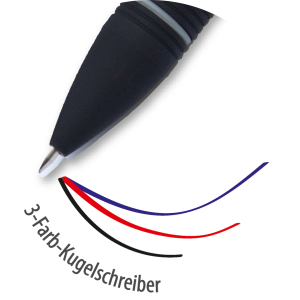 Stylex Touchpen/Dreifarbkugelschreiber - 1 mm - farbig...