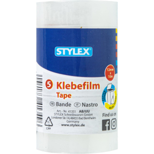 Stylex Klebefilm - 18 mm x 33 m - 5 Rollen