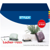 Stylex Locher - mit Anschlagschiene - 20 Blatt - farbig sortiert