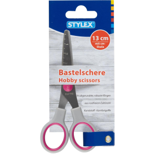Stylex Bastelschere - 13 cm - abgerundete Spitze - farbig...