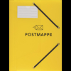 Stylex Postmappe - DIN A4 - PP - mit Gummizug - gelb