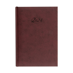 Stylex Buchkalender - DIN A5 - 2024 - 400 Seiten - bordeaux