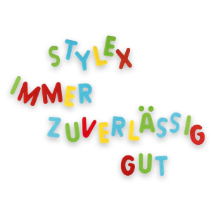 STYLEX Filz-Buchstaben - farbig - 72 Stück