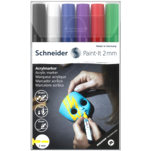 Schneider Paint-It 310 Acrylmarker - 2 mm - 6er Etui 1