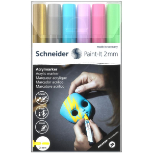 Schneider Paint-It 310 Acrylmarker - 2 mm - 6er Etui 2