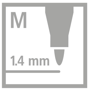 STABILO Pen 68 Filzstift - 1,4 mm - metallic hellgrün
