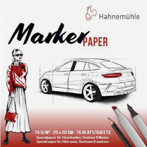 Hahnem&uuml;hle Marker Papier - 75 g/m&sup2; - 20 x 20 cm...