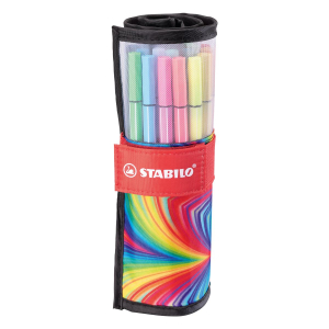 STABILO Pen 68 brush ARTY Premium-Filzstift - 25er Rollerset