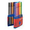 STABILO Pen 68 Filzstift - 1 mm - 20er ColorParade - rot + blau