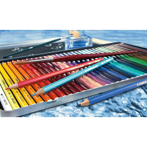STABILO aquacolor ARTY Aquarell-Farbstift - 24er Set