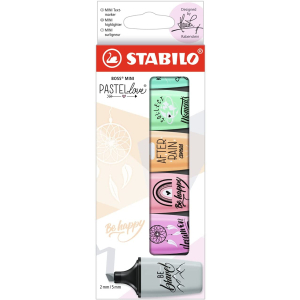 STABILO BOSS MINI Textmarker - 2+5 mm - Pastellove 2.0 - 6er Etui