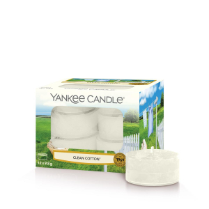 Yankee Candle Classic Tea Lights Clean Cotton 12 St&uuml;ck