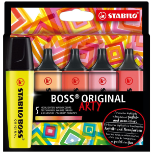 STABILO BOSS Textmarker ARTY - 2+5 mm - warme Farben -...