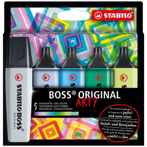 STABILO BOSS Textmarker ARTY - 2+5 mm - kalte Farben -...