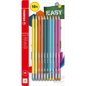 STABILO pencil 160 - Schulbleistift mit Radierer - 10er Pack