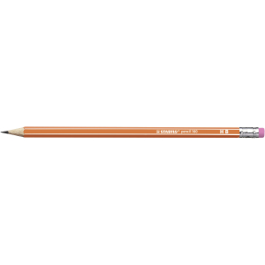 STABILO Pencil 160 Bleistift - Härtegrad HB - mit Radierer - orange