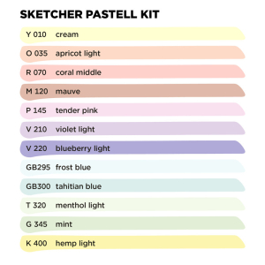 Molotow Sketcher - Pastell Kit - 12 Stk Set
