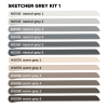 Molotow Sketcher - Grey Kit 1 - 12 Stk Set