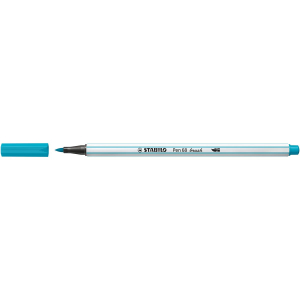 STABILO Pen 68 brush Premium-Filzstift - hellblau