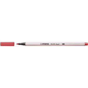 STABILO Pen 68 brush Premium-Filzstift - rostrot