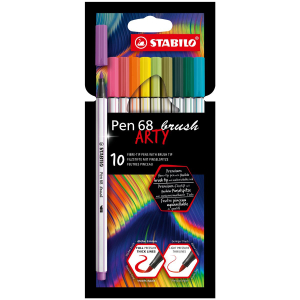 STABILO Pen 68 brush ARTY Premium-Filzstift - 10er...
